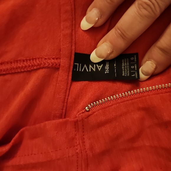 Designer knockoff zip hoodie black and red M and L - Picture 2 of 3